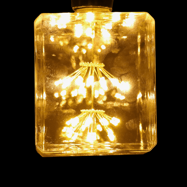 Foco Led de cristal transparente, cuadrado, luz cálida de 3W - Imagen 2