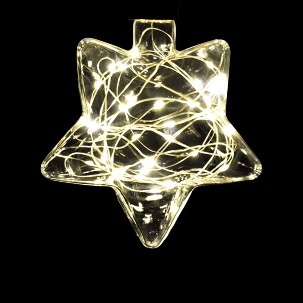 Foco Led de cristal transparente, estrella S140, luz cálida de 3W - Imagen 2
