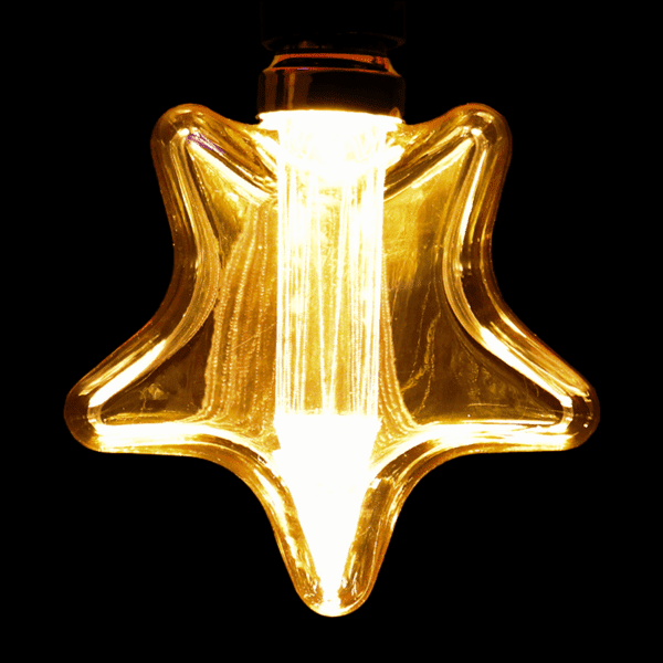 Foco Led de cristal ámbar, STAR 25L, luz cálida de 3W - Imagen 2