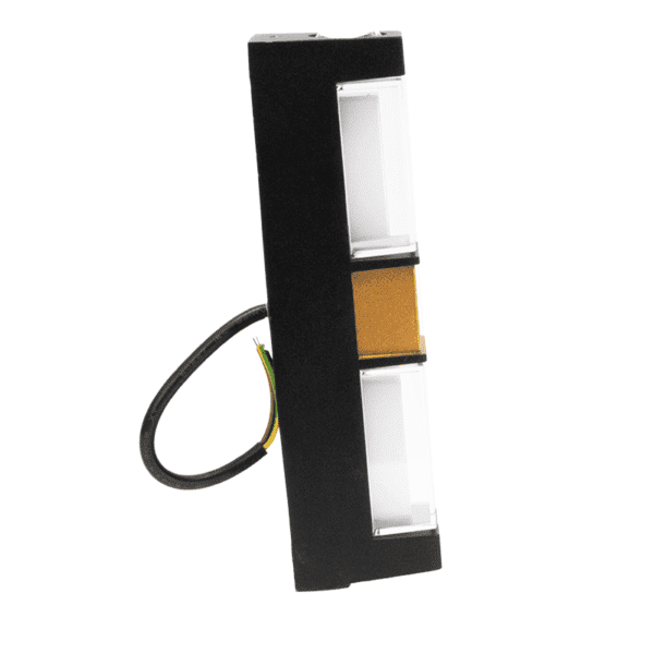 Arbotante rectángulo, color negro/dorado, 2 capas, luz cálida, 85-265, 10W - Imagen 3