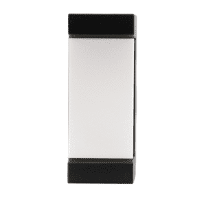 Arbotante rectangular, color negro/blanco, 2 capas, luz cálida, 85-265, 2*6W