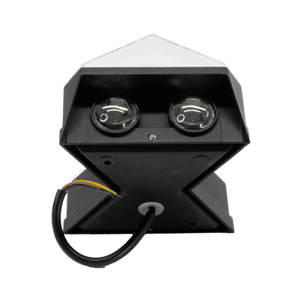 Arbotante forma de X, chico, color negro/dorado, luz cálida, 85-265, 8W - Imagen 3