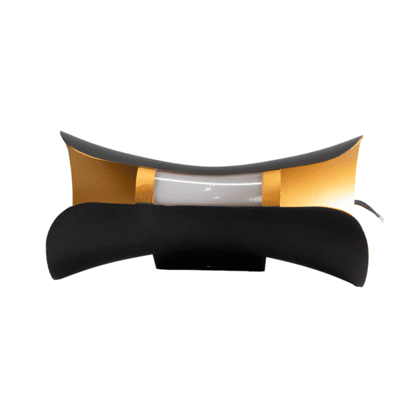 Arbotante tipo cilindro, color negro/dorado, luz cálida 2W - Imagen 3
