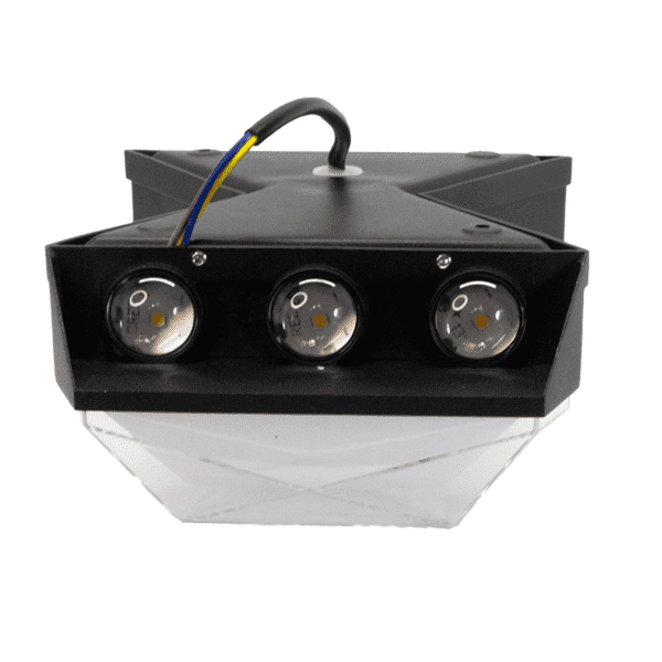 Arbotante forma de X, grande, color negro/dorado, luz càlida, 85-265, 12W - Imagen 3