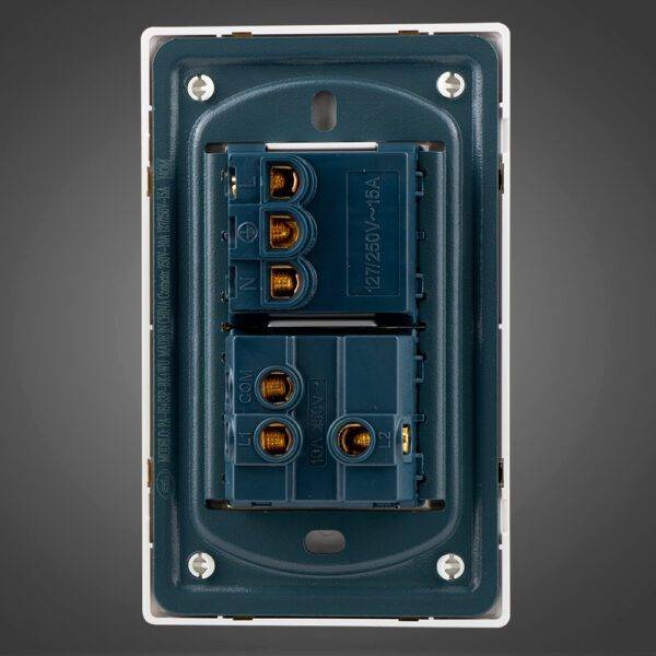 Interruptor conmutador más receptáculo sencillo 2P + T - Imagen 2