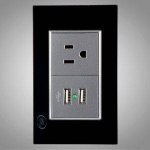 Receptáculo sencillo 2P + T más 2 USB