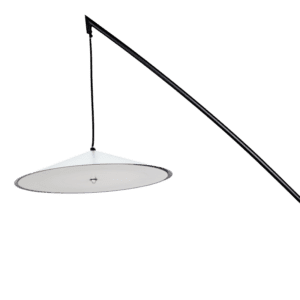 Lámpara con base niveladora, color negro, luz cálida de 12W