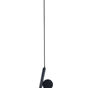 Lámpara colgante tubular, 2 secciones, black.