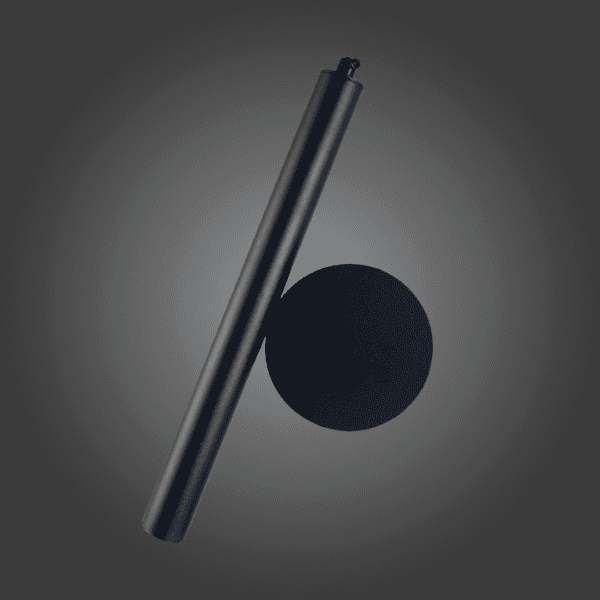 Lámpara colgante tubular, 2 secciones, black. - Imagen 3