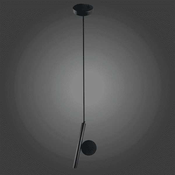 Lámpara colgante tubular, 2 secciones, black. - Imagen 4