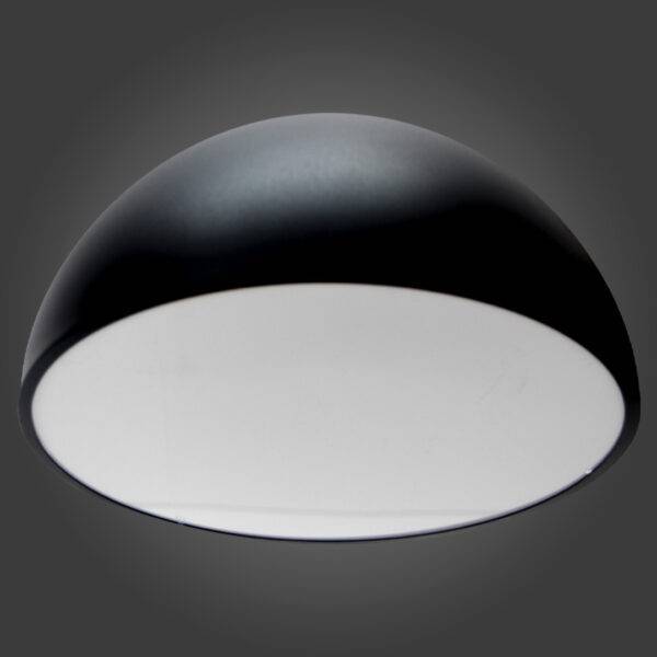 Lámpara de techo circular  color blanco y negro, luz cálida